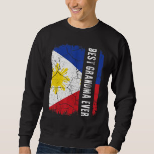 Beste philippinische Oma jemals Philippinen-Flagge Sweatshirt