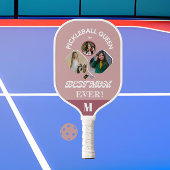 Beste Pickleball-Mama je Personalisiert 3 Foto Gri Pickleball Schläger