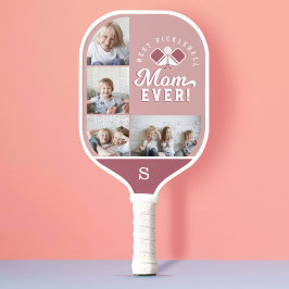 Beste Pickleball-Mama je Personalisiertes 4-Foto-G Pickleball Schläger