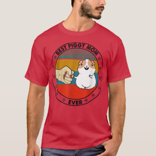 Beste Piggie-Mama je Guinea Mama Retro Vintag T-Shirt