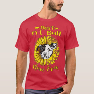 Beste Pit Bull Dog Mama je Sonnenblume Sonnenblume T-Shirt