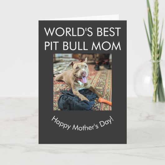 Beste Pit Bull-Mutter der Welt Karte (Vorderseite)