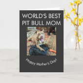 Beste Pit Bull-Mutter der Welt Karte (Gelbe Blume)