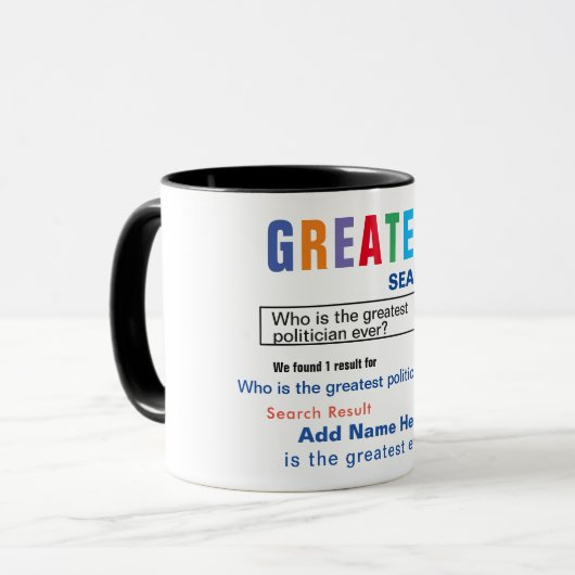 Beste politische Geschenkidee Tasse (Vorderseite Links)