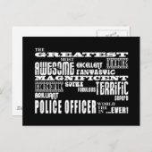 Beste Polizeibeamte: Bester Polizeibeamter Postkarte (Vorne/Hinten)