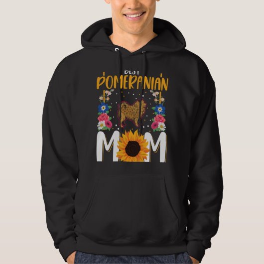 Beste Pomeranian-Mutter überhaupt Hoodie (Vorderseite)