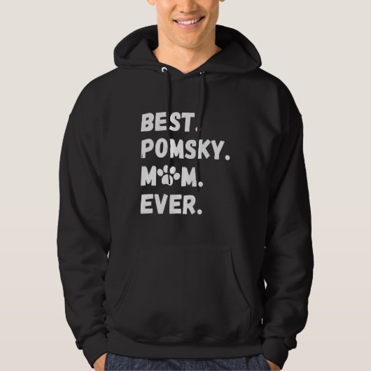 Beste Pomsky Mama je Funny Spitz Husky Dog Hoodie (Vorderseite)