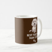 Beste Poochon-Mama je für Bichon Cross Poodle Kaffeetasse (VorderseiteRechts)