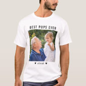 Beste Pop je Großvater und Großkind Foto T-Shirt (Vorderseite)