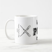 Beste Pop je Personalisiertes Baseball-Thema Kaffeetasse (Links)