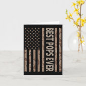 Beste Pop je US-amerikanische Flagge Funny Opa Fat Karte (Gelbe Blume)