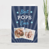 Beste Pop je | Vatertag-Foto Karte (Vorderseite)