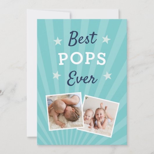 Beste Pop je | Vatertag Foto Karte (Vorderseite)