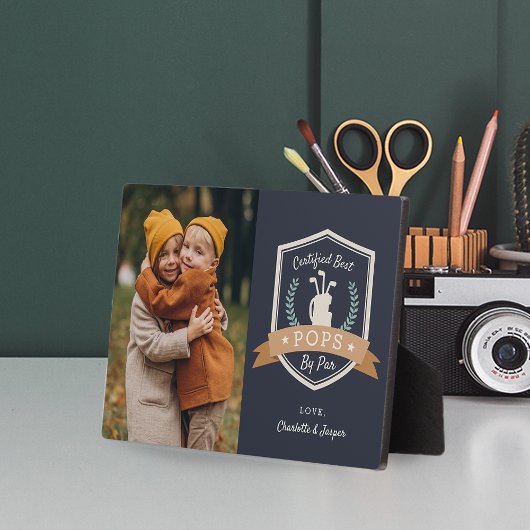 Beste Pop nach Par | Golf Opa Foto Fotoplatte