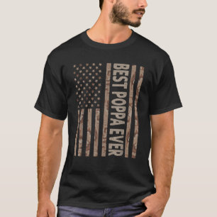 Beste Poppa je US-amerikanische Flagge Großfahne F T-Shirt