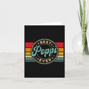 Beste Poppi je Vintag Retro Vater&#; s Day-Geschen Karte