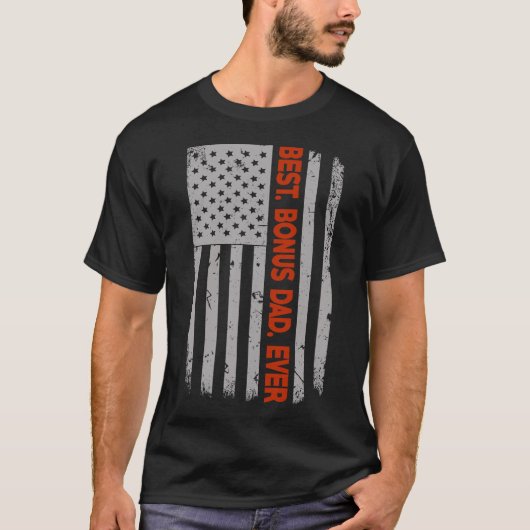 Beste Prämien-Vater überhaupt US-Flagge T-Shirt (Vorderseite)