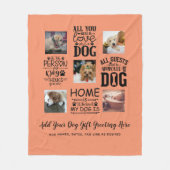 BESTE PREISE! DOG Owner Quotes FOTO COLLAGE Gesche Fleecedecke (Vorderseite)
