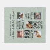 BESTE PREISE! DOG Owner Quotes FOTO COLLAGE Gesche Fleecedecke (Vorderseite (Horizontal))