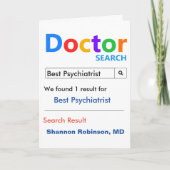 Beste Psychiatrie-Suche Dankeskarte (Vorderseite)