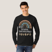 Beste Psychologin der Schule je Leopard Rainbow Gi T-Shirt (Vorne ganz)