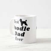 Beste Pudel-Vater-überhaupt Kaffee-Tasse Kaffeetasse (Vorderseite Links)