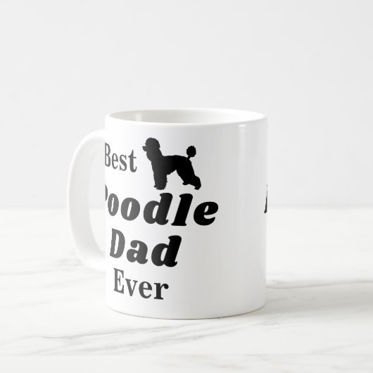 Beste Pudel-Vater-überhaupt Kaffee-Tasse Kaffeetasse (Vorderseite Links)
