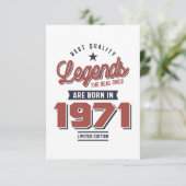 Beste Qualitätslegenden Die Real sind 197 Geboren RSVP Karte (Stehend Vorderseite)