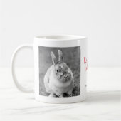 Beste Rabbit-Mama je Fotomaterial mit rosa Text Kaffeetasse (Links)