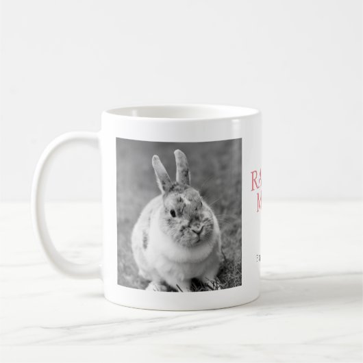 Beste Rabbit-Mama je Fotomaterial mit rosa Text Kaffeetasse (Links)