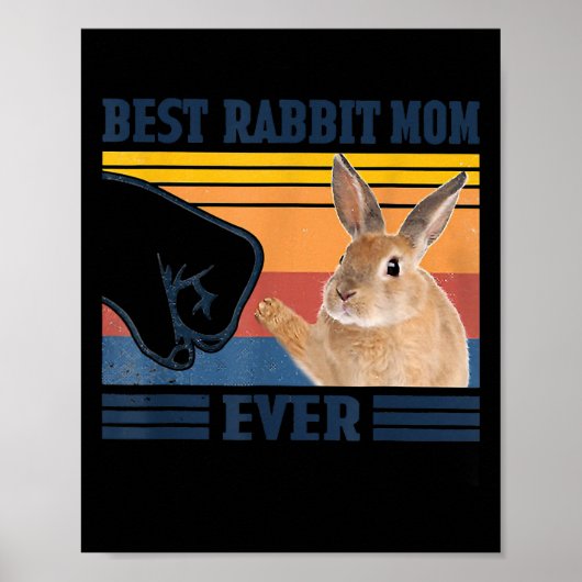 Beste Rabbit-Mama je Muttertagsgeschenk Poster (Vorne)