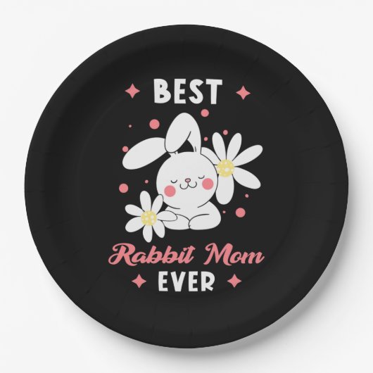 Beste Rabbit-Mama je Pappteller (Vorderseite)