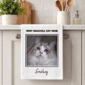 Beste Ragdoll Katze pro Monogramm Name Foto Geschirrtuch