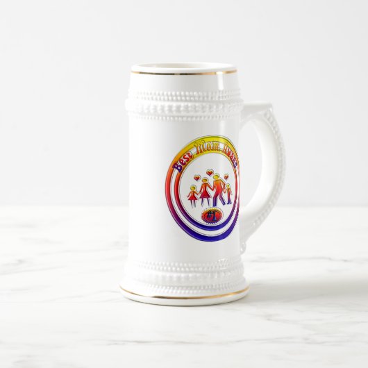 Beste Rainbow-Mama Bierglas (VorderseiteRechts)