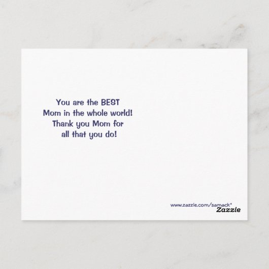 Beste Rainbow-Mama Postkarte (Rückseite)