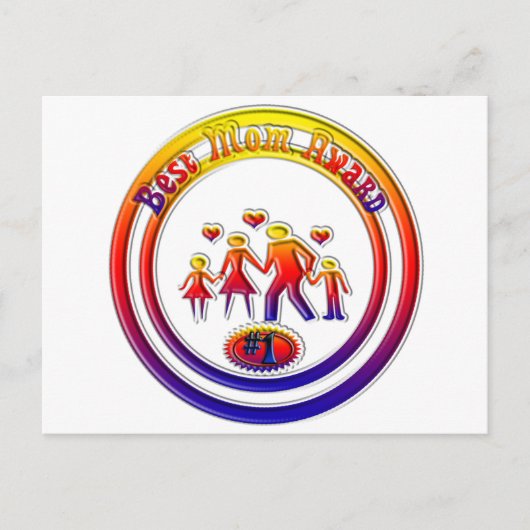 Beste Rainbow-Mama Postkarte (Vorderseite)