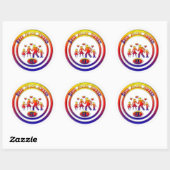 Beste Rainbow-Mama Runder Aufkleber (Blatt)