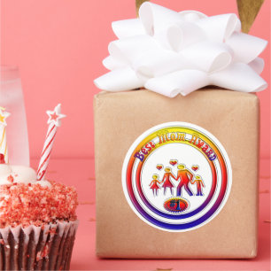 Beste Rainbow-Mama Runder Aufkleber