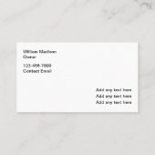 Beste Rasen- und Landschaftskarten - Neue Visitenkarte (Rückseite)