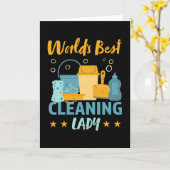 Beste Reinigung Lady Housekeeping Geschenk Karte (Gelbe Blume)