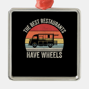 Beste Restaurants haben Räder  Food-Tackler Gesche Ornament Aus Metall