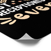 Beste Rezeptionistin je Leopard Rainbow Gift Mama Poster (Ecke)