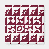 Beste Rot-Weiß-Mama mit Sternen Magnet (Vorne)