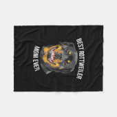 Beste Rottweiler-Mutter je Geschenke Frauen rottie Fleecedecke (Vorderseite (Horizontal))