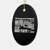 Beste Rugby-Spieler-bestster Rugby-Spieler Keramikornament (Links)