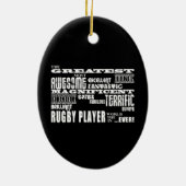 Beste Rugby-Spieler-bestster Rugby-Spieler Keramikornament (Hinten)