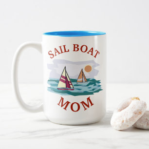 Beste "SAIL BOAT MAMA" jemals! Muttertag Zweifarbige Tasse