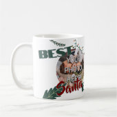 beste santa je Geschenk für Papa personalisiert Kaffeetasse (Links)