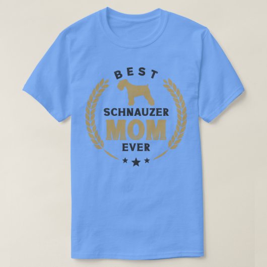 Beste Schnauzer Mama je Niedlich Schnauzer Dog Lau T-Shirt (Design vorne)