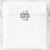 beste Schulsekretärin je Quadratischer Aufkleber (Tasche)